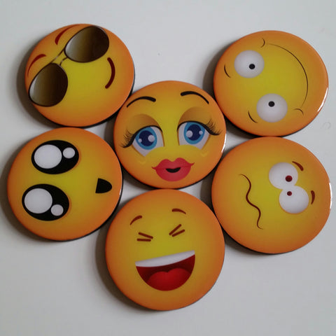 Emojis Coasters and keepsake box crate CEM0002 set of six (6)