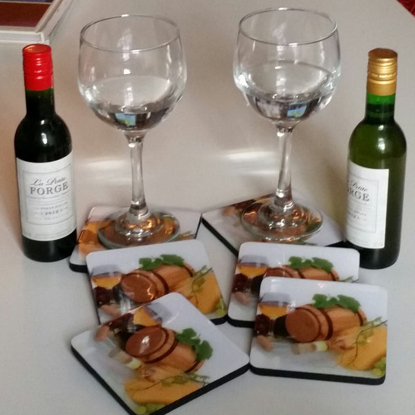 Wine white - Coasters and keepsake box crate. SWW001