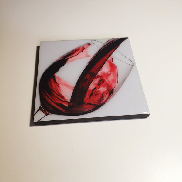 Red Wine - Coasters and keepsake box crate. SRW001 set of six (6)